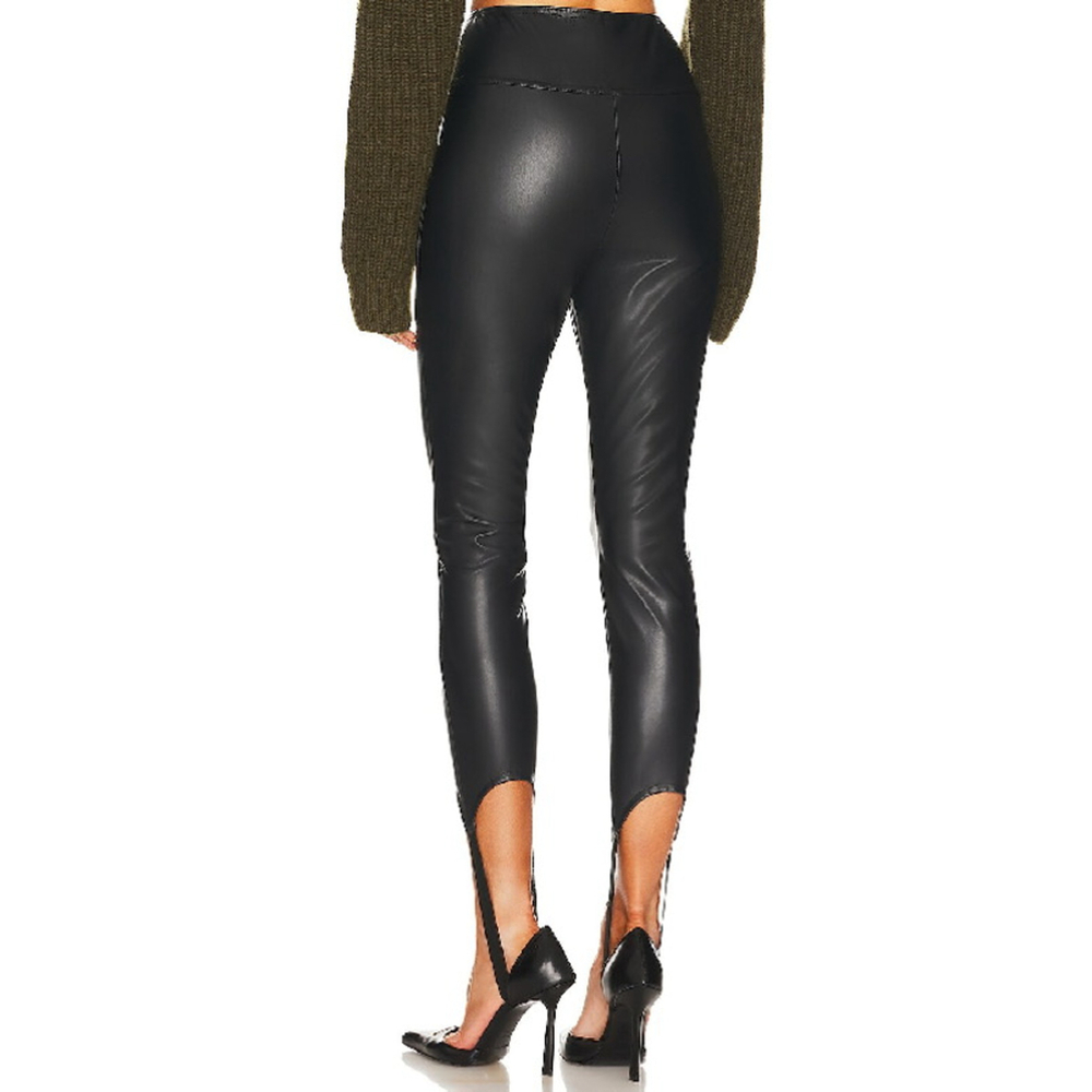 WeWoreWhat Vegan Leather Stirrup Leggings Black Size S NWT - Picture 5 of 16